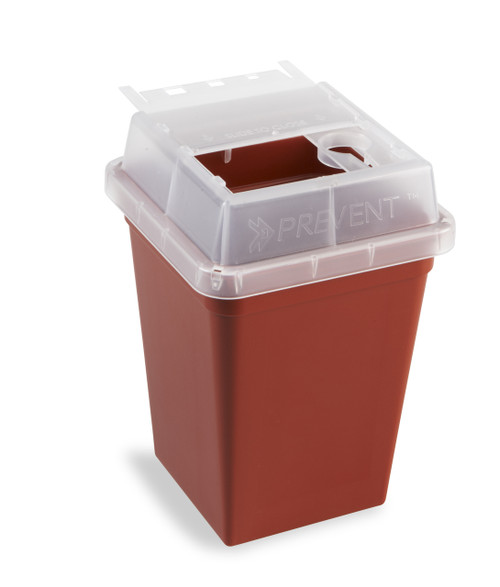 compact plastic sharps container with lid 