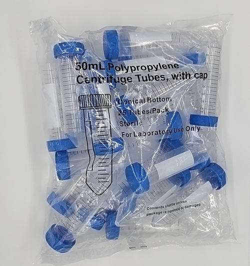 conical centrifuge tubes 50ml rnase and dnase free sterile bagged 